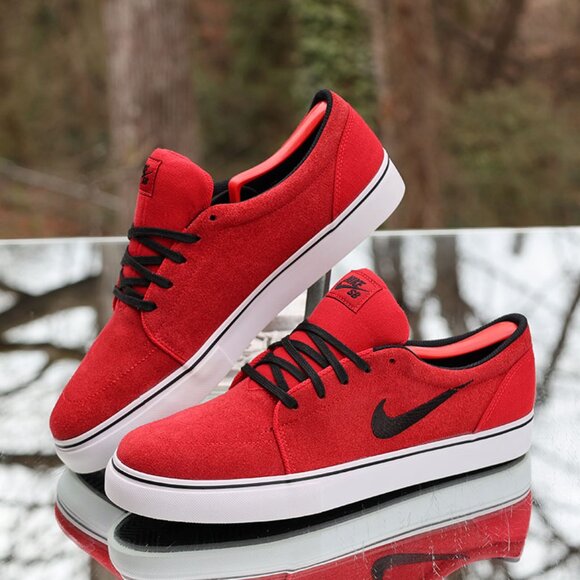 Nike SB Satire Skateboarding Red Suede - Picture 4 of 13